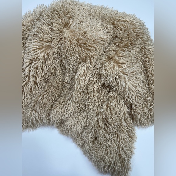 Free People Stargazer Ivory Faux Fur Oversized Jacket Curly Teddy Coat Sz S NWT - Picture 14 of 15